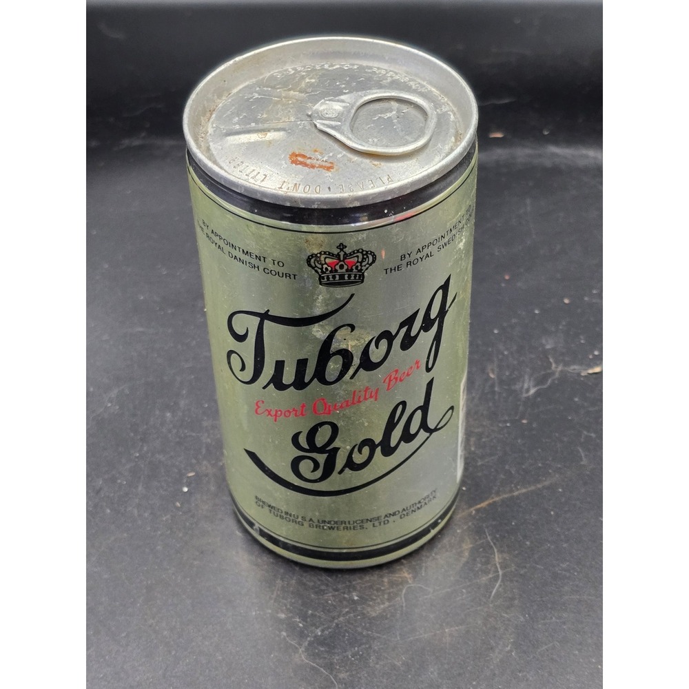 Vintage 1970's Tuborg Gold Danish Beer‎ Can Collectible Advertising Memorabilia